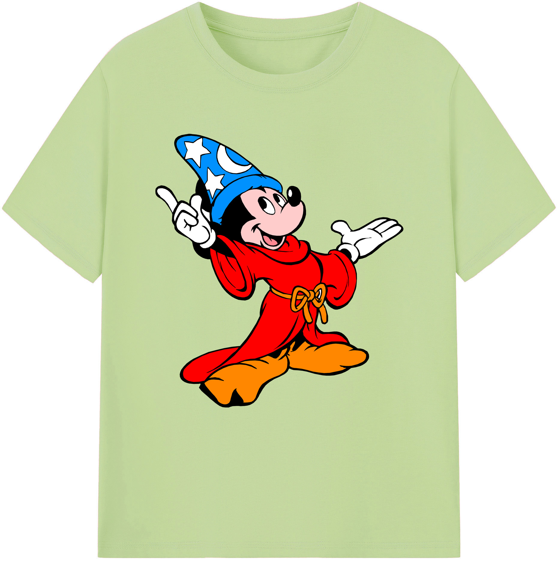 （画像用） ミッキーマウス Mickey Mouse 綿100％半袖Tシャツ（フロントプリント）